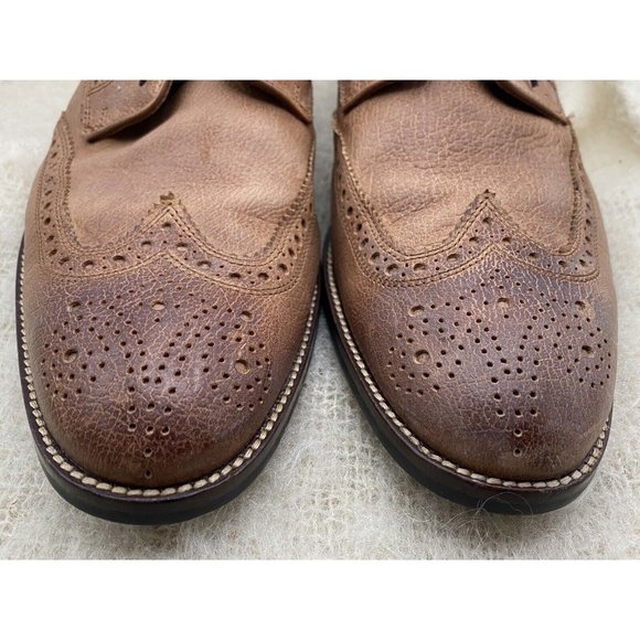 COLE HAAN WINGTIP  C12362 BROWN LEATHER CASUAL OXFORD SHOES MENS SIZE 9M LACE UP main image 6